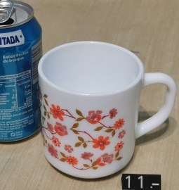 TAZA DE CAFE VINTAGE FLORES 9X8CMS